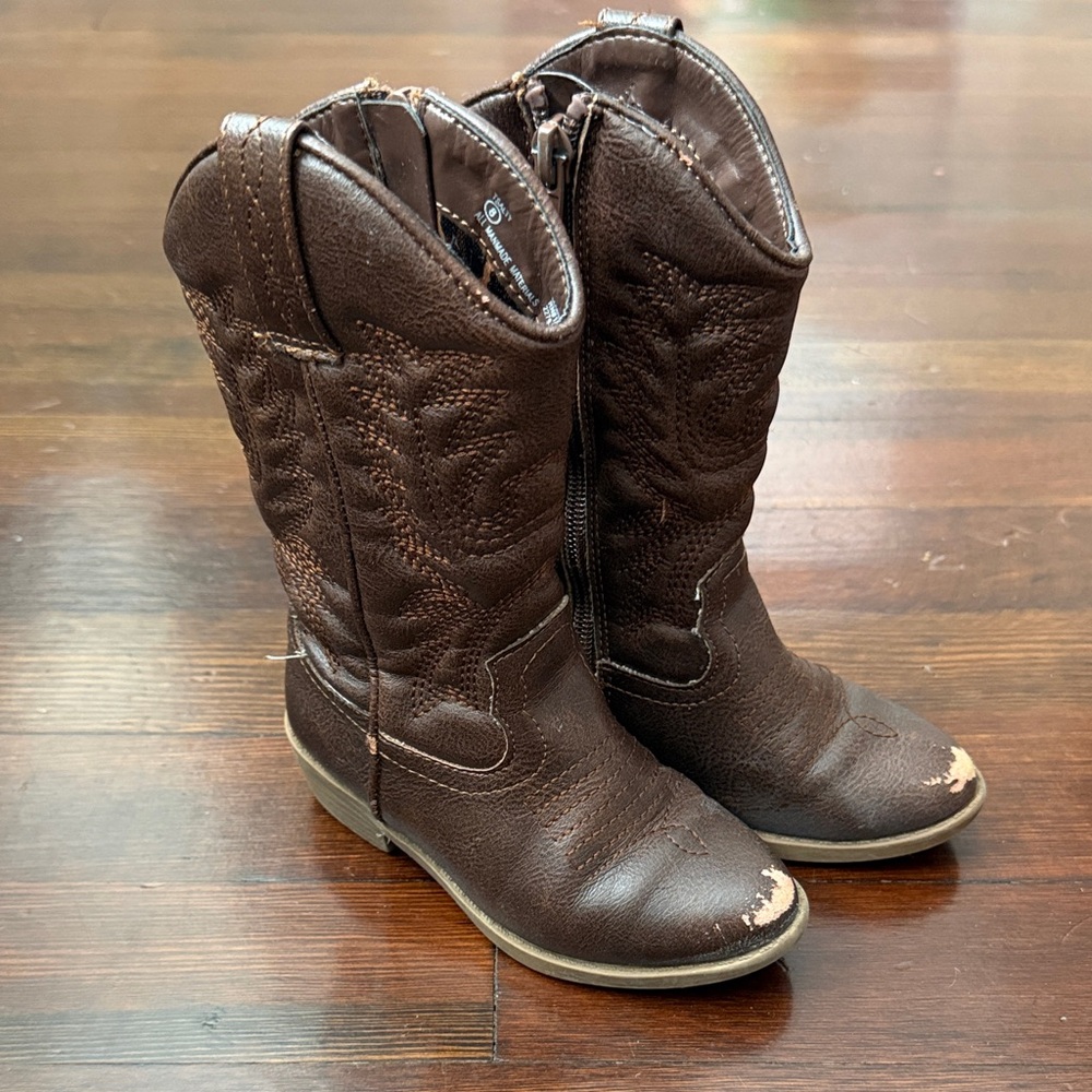 Steve Madden Kids Dark Brown Western Boots